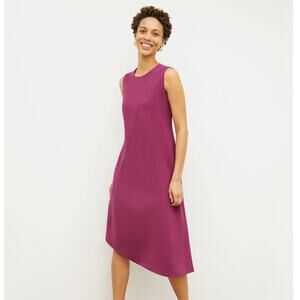 MM LAFLEUR The Lara Dress Eco Heavy Crepe Berry Purple Pink {3J30}